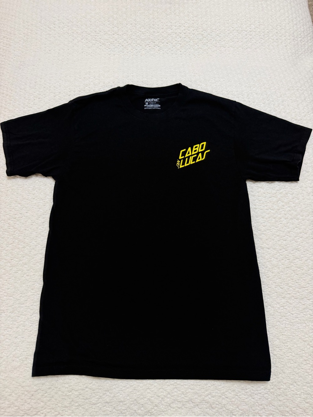 Aloha Brand Cabo San Lucas Black Short Sleeve T-shirt Size M